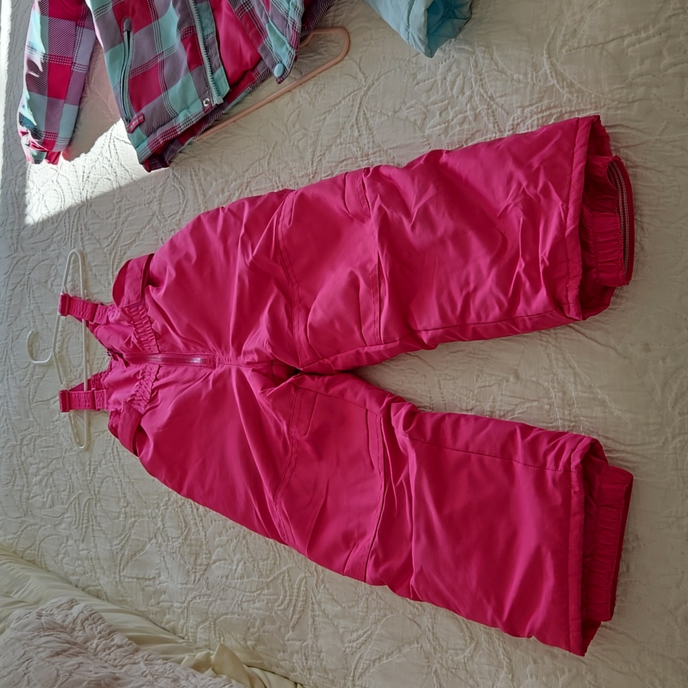 Cat & Jack Snow Bib, Bright Pink! 4t